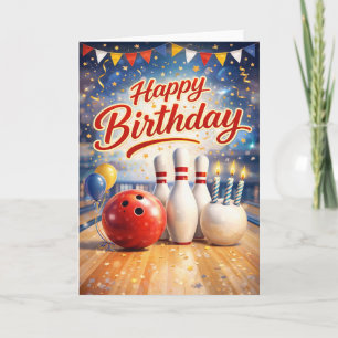 Grattis på födelsedagen - bowlare kort