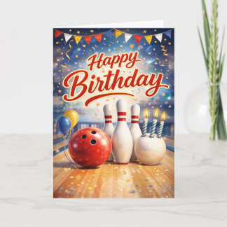 Grattis på födelsedagen - bowlare kort