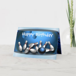 Grattis på födelsedagen Bowling Kort