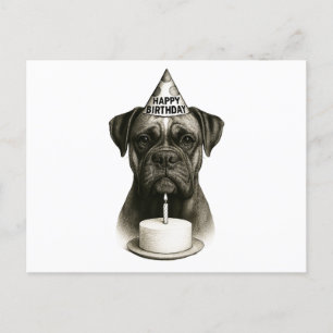 Grattis på födelsedagen Boxer Hund Helg Vykort