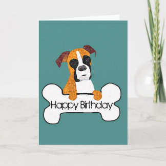 Grattis på födelsedagen Boxer-Hund kort