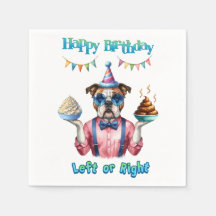 Grattis på födelsedagen Boxer Lämnat eller Höger b