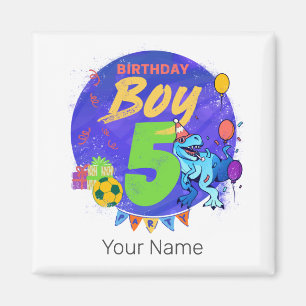 Grattis på födelsedagen Boy 5 femte födelsedag Din Magnet
