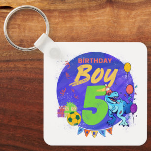 Grattis på födelsedagen Boy 5 femte födelsedag Din Nyckelring