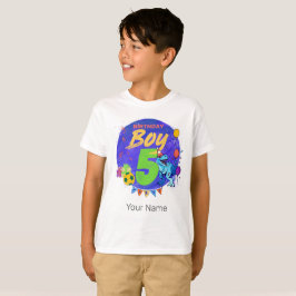 Grattis på födelsedagen Boy 5 femte födelsedag Din T Shirt