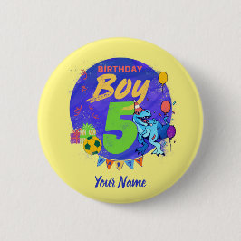 Grattis på födelsedagen Boy 5 femte födelsedag Knapp