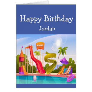 Grattis på födelsedagen Boy Girl Kärlek Vatten Par Hälsningskort