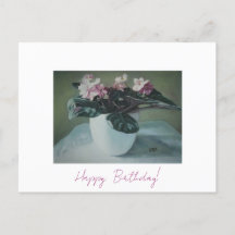Grattis på födelsedagen bra vintage rosa-blomsterk