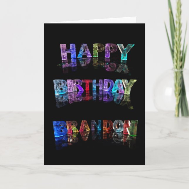 Grattis på födelsedagen Brandon Card Kort (Framsida)
