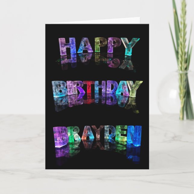 Grattis på födelsedagen Brayden Card Kort (Framsida)