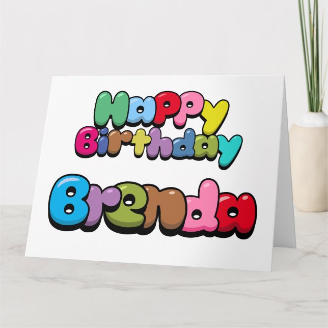 Grattis på födelsedagen Brenda Kort (Framsida)
