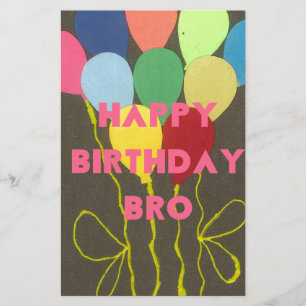 Grattis på födelsedagen Bro Art-utskrift Brevpapper