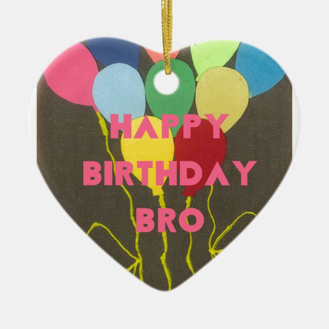 Grattis på födelsedagen Bro Art-utskrift Julgransprydnad Keramik (Framsidan)