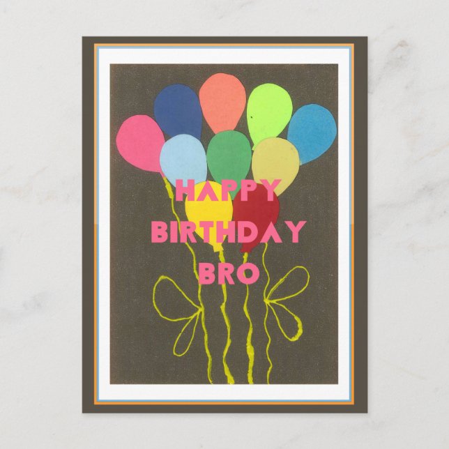 Grattis på födelsedagen Bro Art-utskrift Vykort (Framsida)
