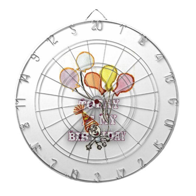 Grattis på födelsedagen Bro, Hälsning. Darttavla (Framsidan)