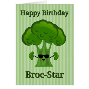 Grattis på födelsedagen Broc-Star Broccoli Hälsningskort