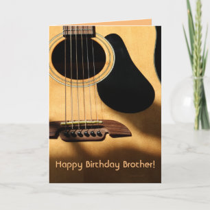 Grattis på födelsedagen Broder!   Acoustic Guitar  Kort