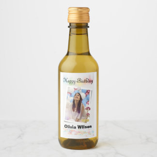 Grattis på födelsedagen bröllop vin vinetikett