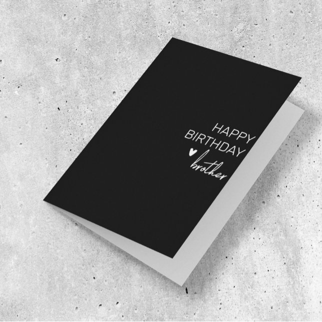 Grattis på födelsedagen Bror minimalistisk Enkel Kort (Skapare uppladdad)