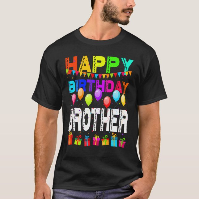 Grattis på födelsedagen Brother Coola Birthday Fun T Shirt (Framsida)
