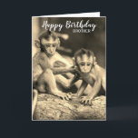 Grattis på födelsedagen Brother Cute Monkey Birthd Kort<br><div class="desc">Grattis på födelsedagen Brother Cute Monkey Birthday</div>