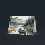 Grattis på födelsedagen Brother-fiske vid Sjö i Bo Kort<br><div class="desc">Grattis på födelsedagen Brother Fishing on Sjö in Boat water color</div>