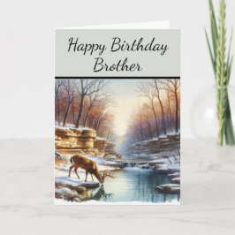 Grattis på födelsedagen Brother Hjort Buck Kort