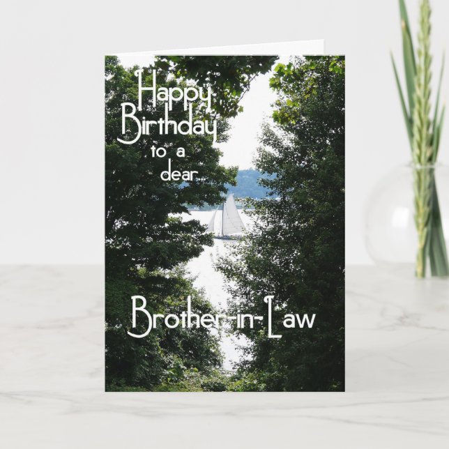 Grattis på födelsedagen Brother-in-Law Kort (Framsida)