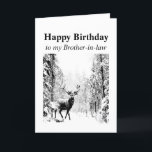 Grattis på födelsedagen Brother-in-law Vintage Sta Kort<br><div class="desc">Grattis på födelsedagen Brother in law Vintage Stag,  Hjort Animal,  Wildlife,  Nature</div>