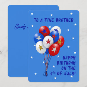 Grattis på födelsedagen Brother juli Patriotic Bal