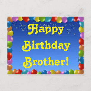 Grattis på födelsedagen Brother med vykort