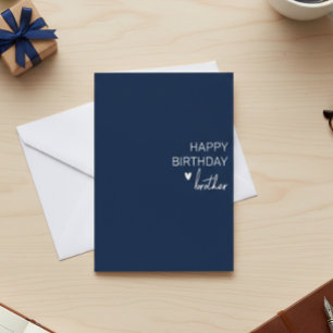 Grattis på födelsedagen Brother-minimalistisk enke Kort