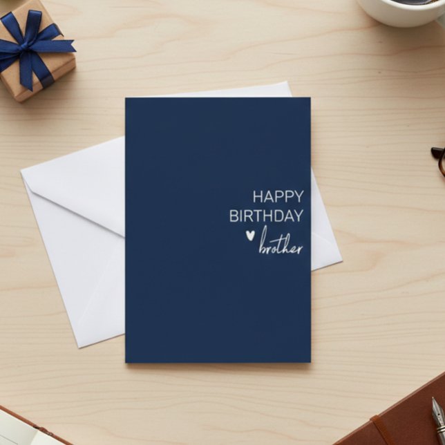 Grattis på födelsedagen Brother-minimalistisk enke Kort (Skapare uppladdad)