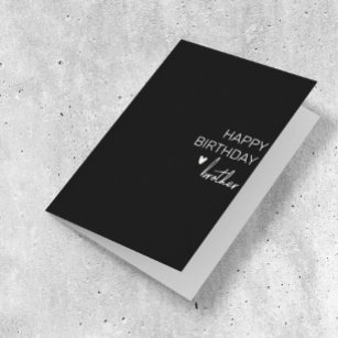 Grattis på födelsedagen Brother-minimalistisk enke Kort