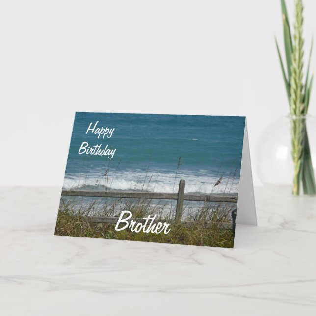 Grattis på födelsedagen Brother-Oceanen Vågar Kort (Framsida)