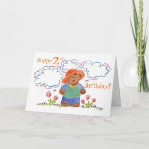 Grattis på födelsedagen Brown Bear Childrens Art Kort