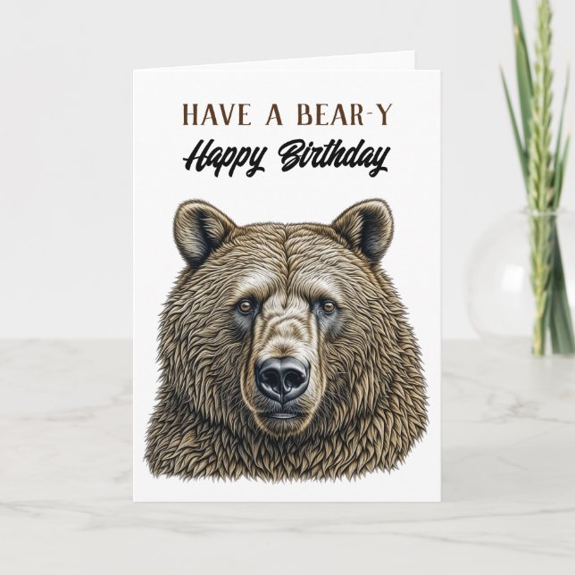 Grattis på födelsedagen Brown Bear Thars Kort (Framsida)