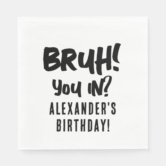 Grattis på födelsedagen Bruh Boy's Teenager Tonåri Pappersservett (Framsidan)