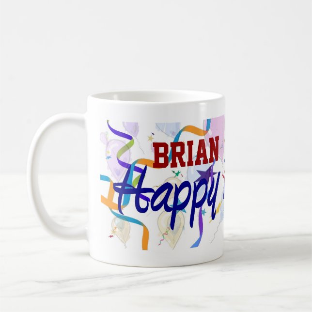 Grattis på födelsedagen - Bubblor - Mugg (Personal (Vänster)