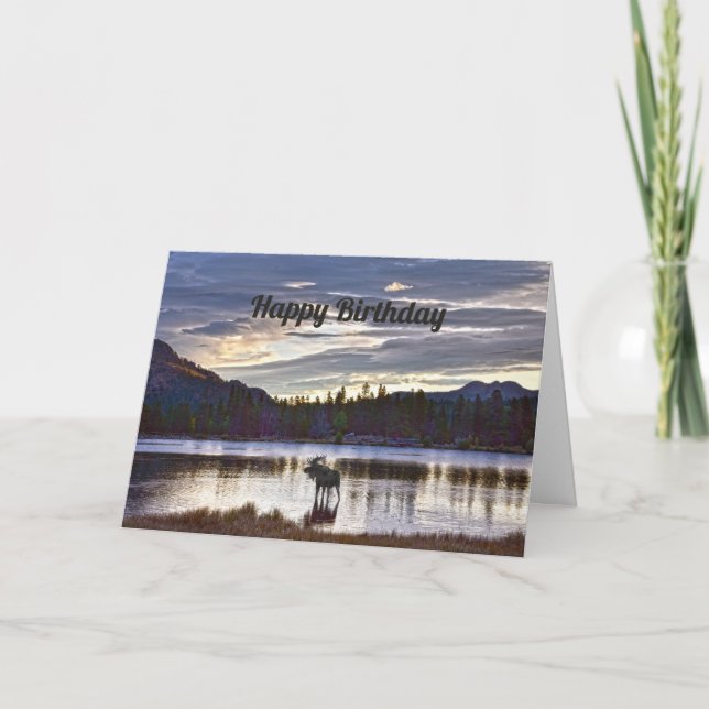 Grattis på födelsedagen, Bull Moose, Sprague Sjö,  Kort (Framsida)