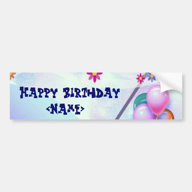 Grattis på födelsedagen Bumper Sticker Bildekal (Framsidan)