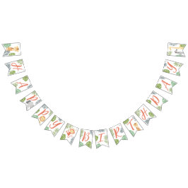 Grattis på födelsedagen buntbanderoll för första f vimplar