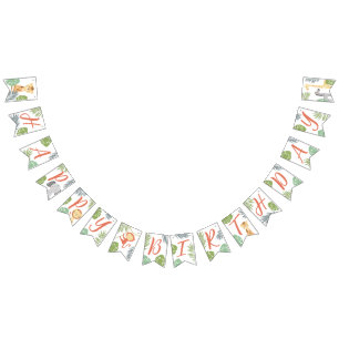 Grattis på födelsedagen buntbanderoll för första f vimplar