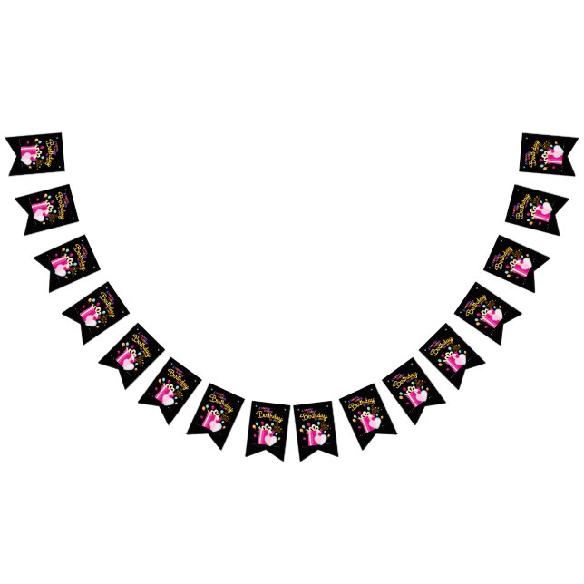 Grattis på födelsedagen Bunting Banner Vimplar (Alla)