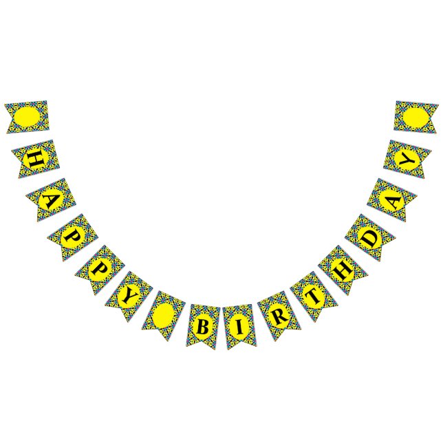 Grattis på födelsedagen Bunting Flaggor banderoll  (Alla)