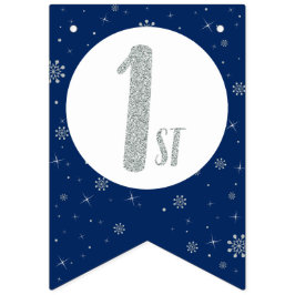 Grattis på födelsedagen Bunting Flaggor - Boy 1st 