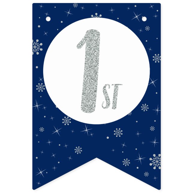 Grattis på födelsedagen Bunting Flaggor - Boy 1st  (Sjunde flaggan)