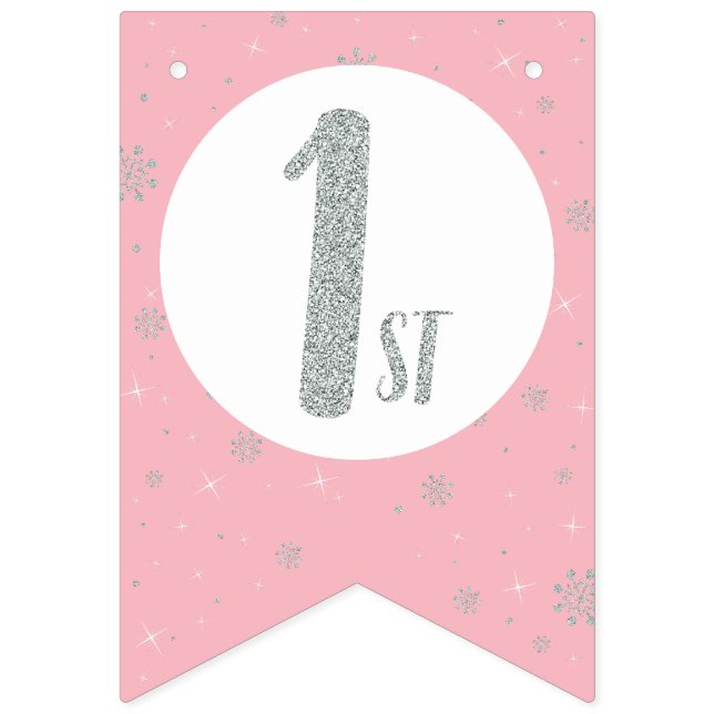 Grattis på födelsedagen Bunting flaggor - Flickors (Sjunde flaggan)