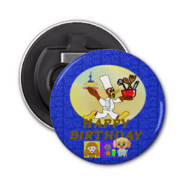 Grattis på födelsedagen Button Bottenöppnare Flasköppnare