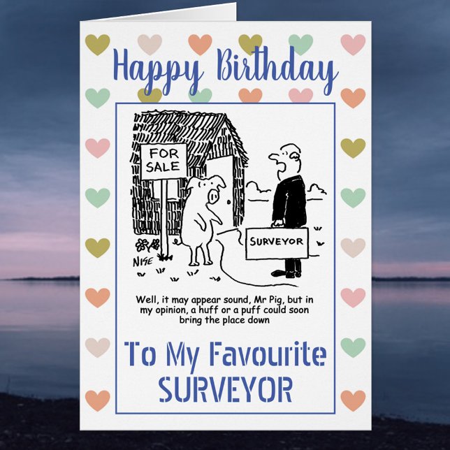 Grattis på födelsedagen Byggnad Surveyor Hälsningskort (Skapare uppladdad)